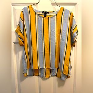 Blue and Yellow Blouse